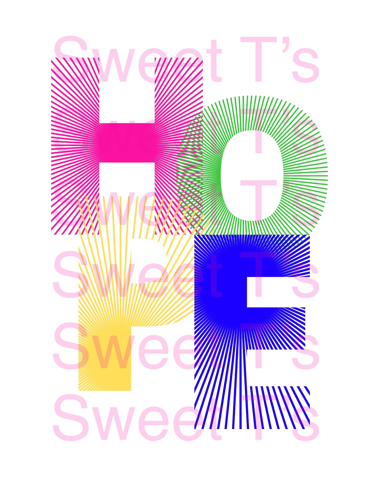 HOPE (stacked) - Unisex s/s T-Shirt | Inspiring Minimalist Tee Design