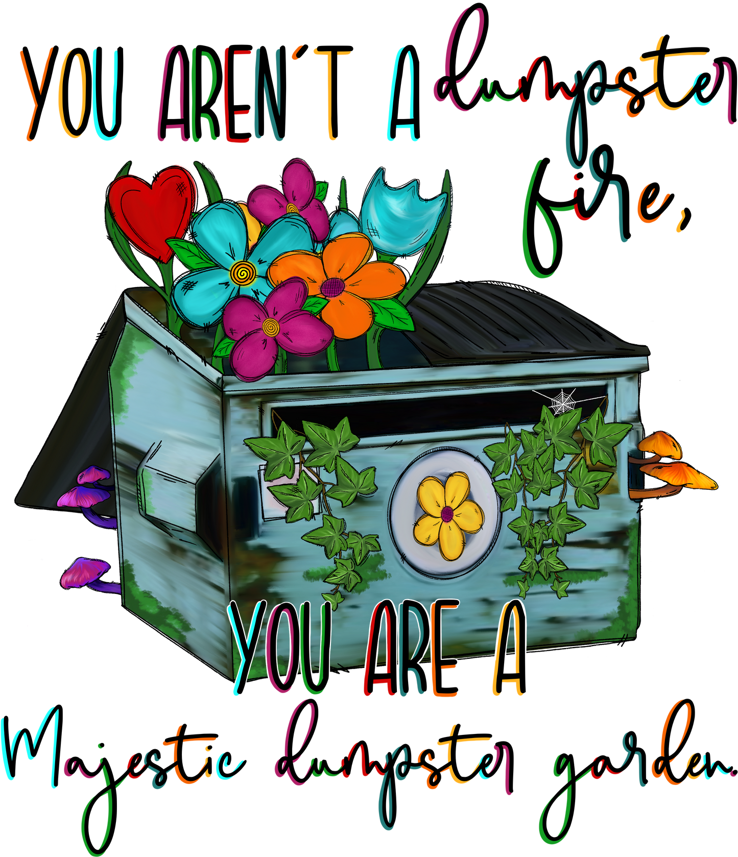 ๐ถ๏ธ Majestic Dumpster Fire โ Unisex T-Shirt for Chaos Enthusiasts & Drama Kings/Queens