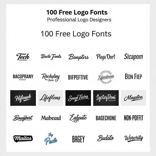 100 Free Logo Fonts for Professional Logo Designers (Updated for 2025)